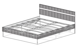 ОЛИВИЯ Кровать 1600 с основанием и ПМ в Набережных Челнах - naberezhnye-chelny.mebel24.online | фото 4