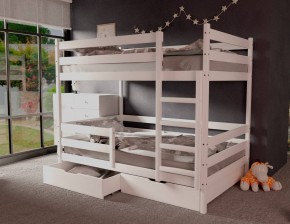 Кровать двухъярусная без крыши 80*160 Белый в Набережных Челнах - naberezhnye-chelny.mebel24.online | фото