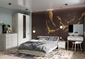 Кровать Гармония КР-602 1400 Дуб крафт серый/Дуб крафт белый в Набережных Челнах - naberezhnye-chelny.mebel24.online | фото 2