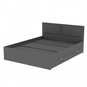 Кровать Ольга L41 (1400) 2 ящика (Графит) в Набережных Челнах - naberezhnye-chelny.mebel24.online | фото