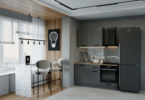 Кухонный гарнитур Антрацит 1600 (Стол. 38мм) в Набережных Челнах - naberezhnye-chelny.mebel24.online | фото
