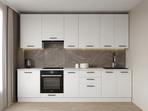 Кухонный гарнитур Белый Глянец 3000 h950 (Стол. 38мм) в Набережных Челнах - naberezhnye-chelny.mebel24.online | фото 1