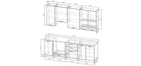 Кухонный гарнитур Каппучино 2400 h950 (Стол. 38мм) в Набережных Челнах - naberezhnye-chelny.mebel24.online | фото 2