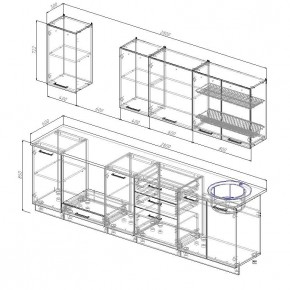 Кухонный гарнитур Латте 2800 (Стол. 38мм) в Набережных Челнах - naberezhnye-chelny.mebel24.online | фото 2