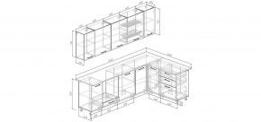 Кухонный гарнитур Меренга 2600*1600 (Стол. 38мм) в Набережных Челнах - naberezhnye-chelny.mebel24.online | фото 2