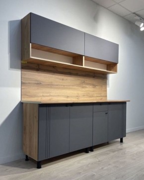 Кухонный гарнитур «Монако» 2.0 м Серия 2 МДФ с фрезеровкой (Дуб Золотой/Графит) в Набережных Челнах - naberezhnye-chelny.mebel24.online | фото 4