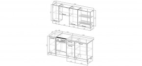 Кухонный гарнитур Санторини 1800 (Стол. 38мм) в Набережных Челнах - naberezhnye-chelny.mebel24.online | фото 2