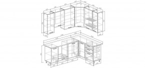 Кухонный гарнитур Умбра 2200*1600 h950 (Стол. 26мм) в Набережных Челнах - naberezhnye-chelny.mebel24.online | фото 2