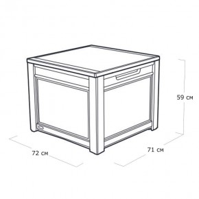 Квадратный сундук Cube Rattan 208 л в Набережных Челнах - naberezhnye-chelny.mebel24.online | фото 5