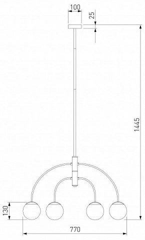 Люстра на штанге Eurosvet Cenacolo 30179/4 черный в Набережных Челнах - naberezhnye-chelny.mebel24.online | фото 3