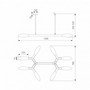 Люстра на штанге Eurosvet Covalent 30180 черный в Набережных Челнах - naberezhnye-chelny.mebel24.online | фото 3