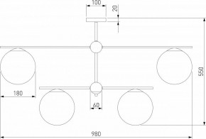 Люстра на штанге Eurosvet Marbella 60147/6 латунь в Набережных Челнах - naberezhnye-chelny.mebel24.online | фото 4