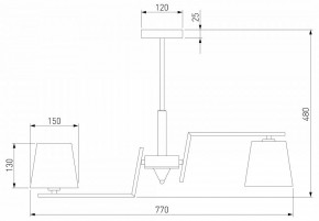 Люстра на штанге Eurosvet Ozark 60149/8 латунь в Набережных Челнах - naberezhnye-chelny.mebel24.online | фото 3