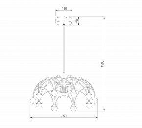 Люстра на штанге Eurosvet Ragno 90030/10 LED золото в Набережных Челнах - naberezhnye-chelny.mebel24.online | фото 5