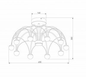 Люстра на штанге Eurosvet Ragno 90031/10 LED золото в Набережных Челнах - naberezhnye-chelny.mebel24.online | фото 5