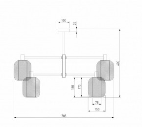 Люстра на штанге Eurosvet Voile 30191/6 черный в Набережных Челнах - naberezhnye-chelny.mebel24.online | фото 3