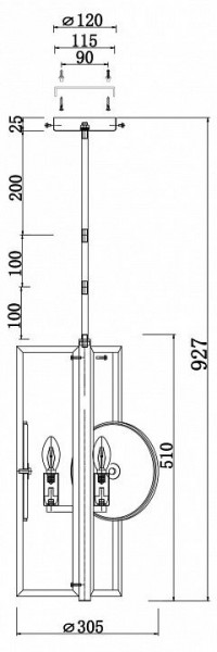 Люстра на штанге Maytoni Marmo MOD099PL-03G в Набережных Челнах - naberezhnye-chelny.mebel24.online | фото 4