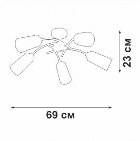 Люстра на штанге Vitaluce V2850 V2850-1/5PL в Набережных Челнах - naberezhnye-chelny.mebel24.online | фото 5