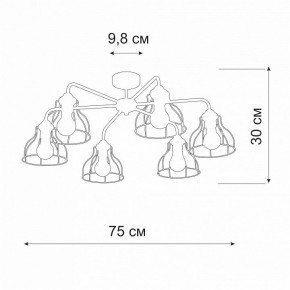 Люстра на штанге Vitaluce V3102 V3102-0/6PL в Набережных Челнах - naberezhnye-chelny.mebel24.online | фото 2