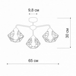 Люстра на штанге Vitaluce V4258 V4258-0/3PL в Набережных Челнах - naberezhnye-chelny.mebel24.online | фото 2
