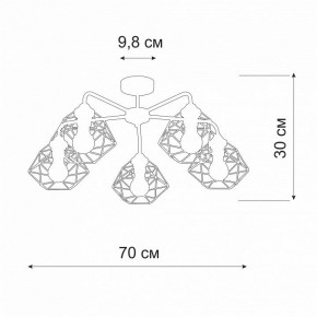 Люстра на штанге Vitaluce V4258 V4258-0/5PL в Набережных Челнах - naberezhnye-chelny.mebel24.online | фото 2