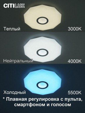 Накладной светильник Citilux Диамант Смарт CL713A30G в Набережных Челнах - naberezhnye-chelny.mebel24.online | фото 4