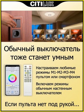 Накладной светильник Citilux Диамант Смарт CL713A30G в Набережных Челнах - naberezhnye-chelny.mebel24.online | фото 6