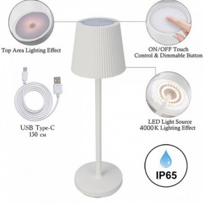 Настольная лампа декоративная Arte Lamp Fuyue A1616LT-1WH в Набережных Челнах - naberezhnye-chelny.mebel24.online | фото 3