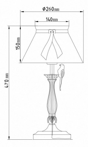 Настольная лампа декоративная Maytoni Bird ARM013-11-W в Набережных Челнах - naberezhnye-chelny.mebel24.online | фото 5