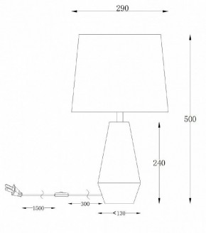 Настольная лампа декоративная Maytoni Calvin Table Z181-TL-01-B в Набережных Челнах - naberezhnye-chelny.mebel24.online | фото 2