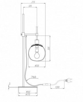 Настольная лампа декоративная Maytoni Erich MOD221-TL-01-G в Набережных Челнах - naberezhnye-chelny.mebel24.online | фото 3