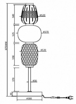 Настольная лампа декоративная Maytoni Pattern MOD267TL-L28CH3K в Набережных Челнах - naberezhnye-chelny.mebel24.online | фото 4