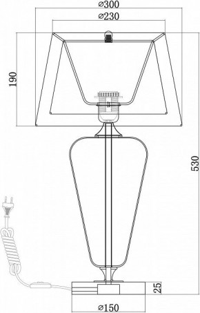 Настольная лампа декоративная Maytoni Verre Z005TL-01CH в Набережных Челнах - naberezhnye-chelny.mebel24.online | фото 4