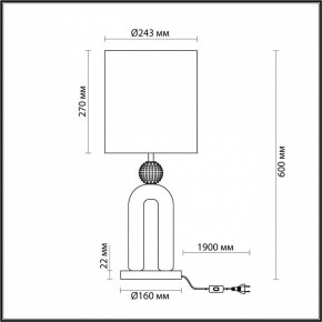 Настольная лампа декоративная Odeon Light Bagel 5410/1T в Набережных Челнах - naberezhnye-chelny.mebel24.online | фото 4