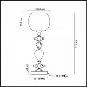 Настольная лампа декоративная Odeon Light Bizet 4855/1T в Набережных Челнах - naberezhnye-chelny.mebel24.online | фото 3