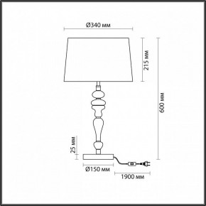 Настольная лампа декоративная Odeon Light Homi 5040/1T в Набережных Челнах - naberezhnye-chelny.mebel24.online | фото 4