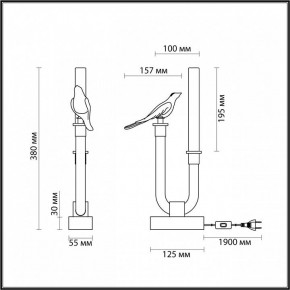 Настольная лампа декоративная Odeon Light Lark 5431/2TL в Набережных Челнах - naberezhnye-chelny.mebel24.online | фото 4