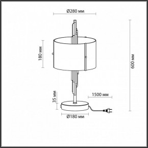 Настольная лампа декоративная Odeon Light Margaret 4895/2T в Набережных Челнах - naberezhnye-chelny.mebel24.online | фото 4