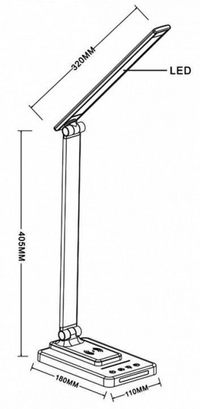 Настольная лампа офисная Arte Lamp William A5122LT-1WH в Набережных Челнах - naberezhnye-chelny.mebel24.online | фото 3