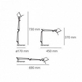 Настольная лампа офисная Artemide  0011860A в Набережных Челнах - naberezhnye-chelny.mebel24.online | фото