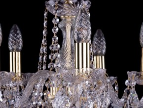 Подвесная люстра Bohemia Ivele Crystal 1402 1402/5/141/G/Leafs в Набережных Челнах - naberezhnye-chelny.mebel24.online | фото 3