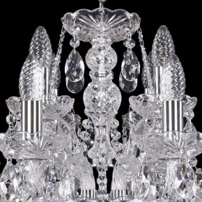 Подвесная люстра Bohemia Ivele Crystal 1411 1411/8+4/195/Ni в Набережных Челнах - naberezhnye-chelny.mebel24.online | фото 4