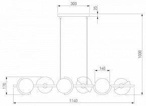 Подвесная люстра Eurosvet Moity 70149/6 черный/латунь в Набережных Челнах - naberezhnye-chelny.mebel24.online | фото 5