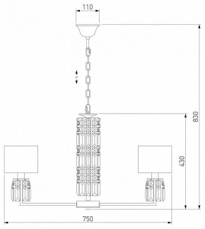 Подвесная люстра Eurosvet Zaffiro 10099/8 хром/прозрачный хрусталь Strotskis (новый абажур) в Набережных Челнах - naberezhnye-chelny.mebel24.online | фото 5