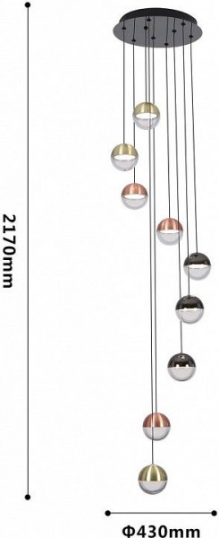 Подвесная люстра Favourite Luna 4371-9P в Набережных Челнах - naberezhnye-chelny.mebel24.online | фото 5
