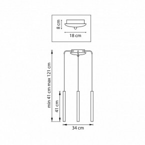 Подвесная люстра Lightstar Tubo L3T747233 в Набережных Челнах - naberezhnye-chelny.mebel24.online | фото 3