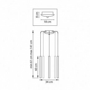 Подвесная люстра Lightstar Tubo L5T747343 в Набережных Челнах - naberezhnye-chelny.mebel24.online | фото 3