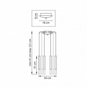 Подвесная люстра Lightstar Tubo L8T747133 в Набережных Челнах - naberezhnye-chelny.mebel24.online | фото 3
