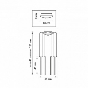 Подвесная люстра Lightstar Tubo L8T747243 в Набережных Челнах - naberezhnye-chelny.mebel24.online | фото 3