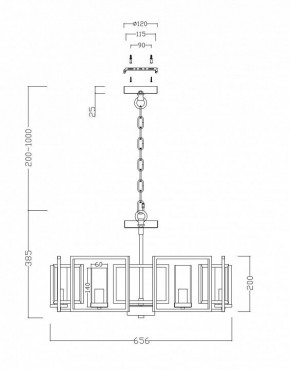 Подвесная люстра Maytoni Bowi H009PL-06G в Набережных Челнах - naberezhnye-chelny.mebel24.online | фото 4